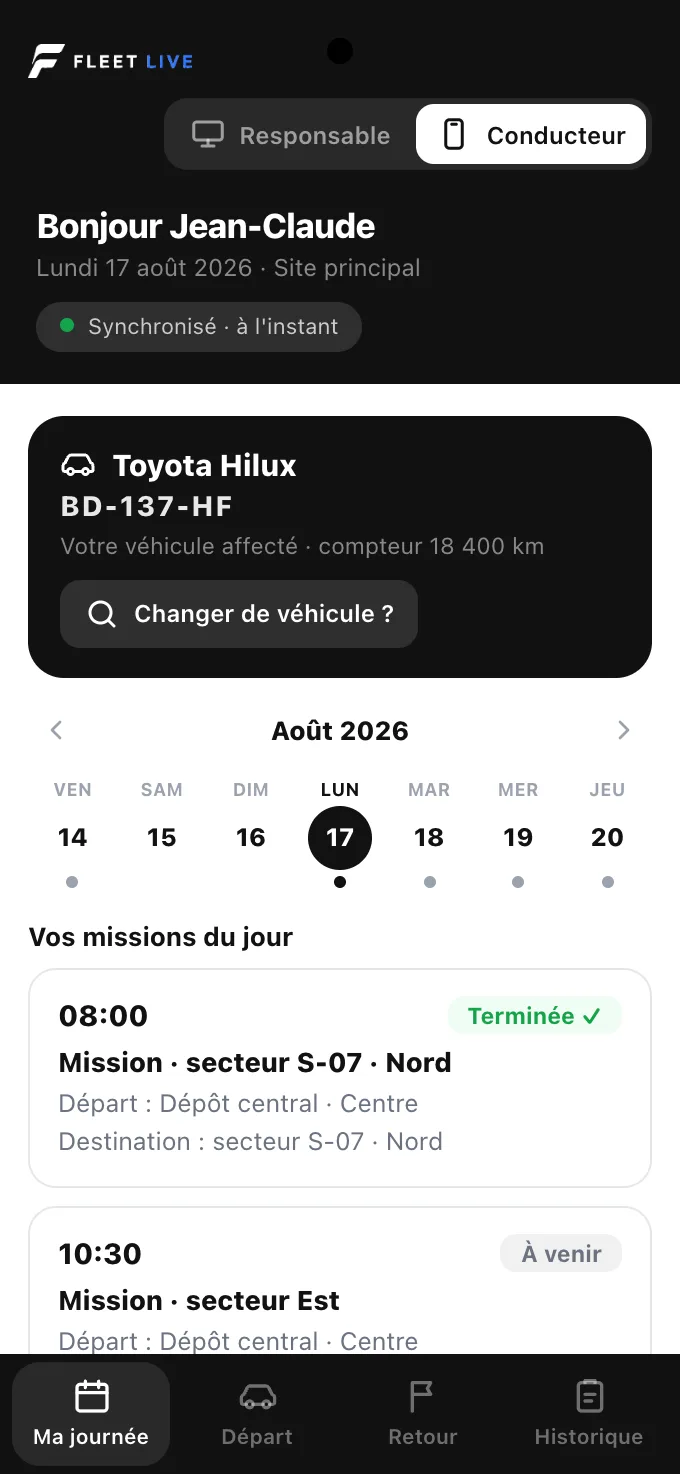 Tableau de bord
